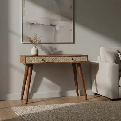 The Range Boho 2 Drawer Acacia Wood Console Table - Brown