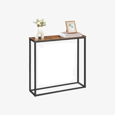 The Range Industrial Square Metal Hallway Console Table Rustic Brown - Rustic Brown