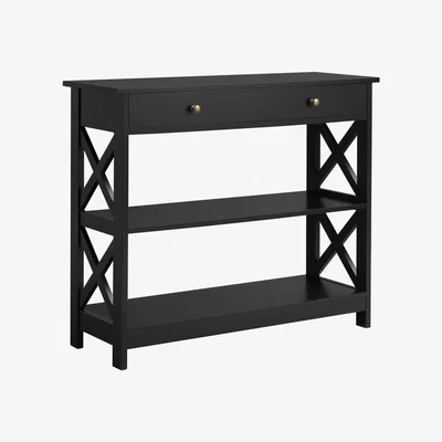 The Range Wooden Console Table Versatile Entryway Table - Black