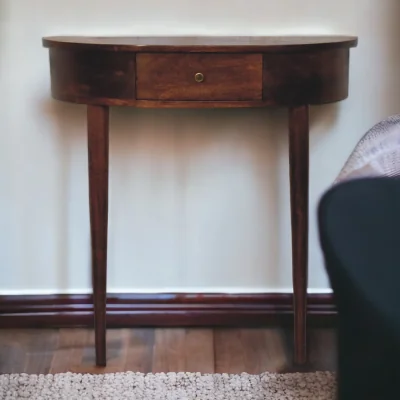 The Range Solid Mango Wood Backless Mounted Chestnut Console - Brown