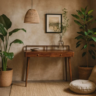 The Range Volterra Elevated Chestnut Mango Wood Console Table - Brown