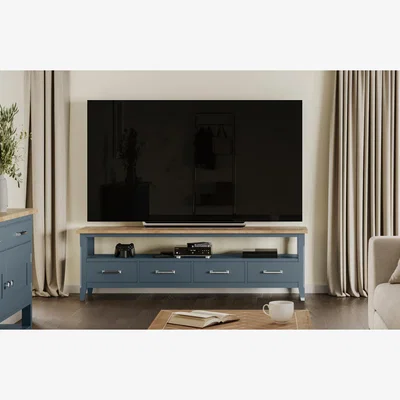 The Range Signature Blue - Large Widescreen Television Cabinet - Blue
