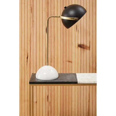 The Range Corra Marble Console Table - Black