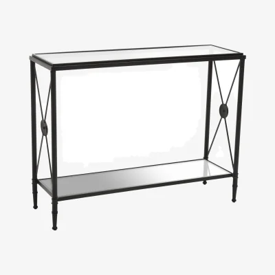 The Range Axis Console Table With Black Finish Frame - Black