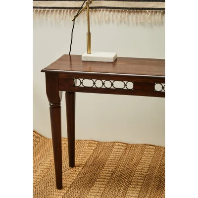 The Range Srina Dark Sheesham Wood Console Table - Brown