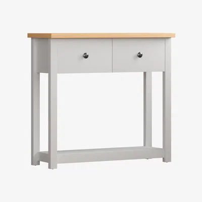 The Range Arlington 2 Drawer Console Table - Grey