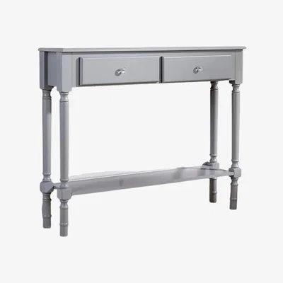 The Range Hallway Console Table with 2 Drawers - Grey