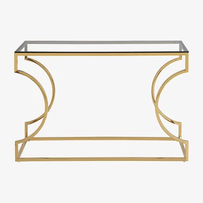 The Range Capri Console Table-Gold - Gold