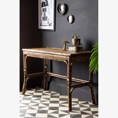 Rockett St George Dark Brown Rattan Console