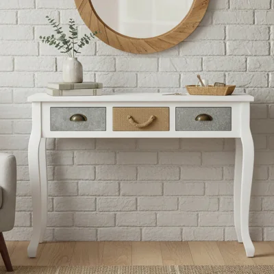 The Range Weymouth Console Table - White