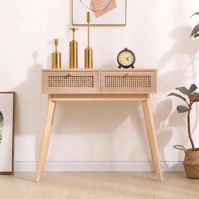 The Range HMD Rattan 2 Drawers Console Tables - Natural