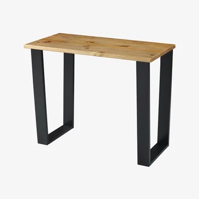 The Range Texas Console Table Black Metal Legs