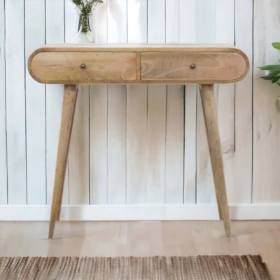 The Range Solid Wood London Console Table - Beige