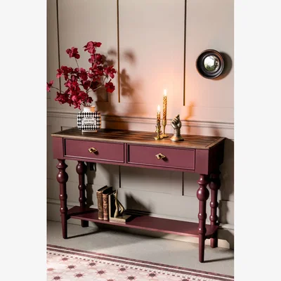 Rockett St George Emporium Brick Red Console Table