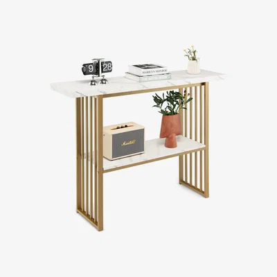 The Range 2-Tier Console Table - White