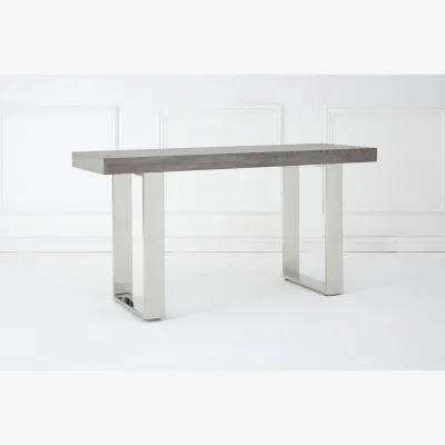 The Range Ulmus Grey Elm Wood Console Table - Grey