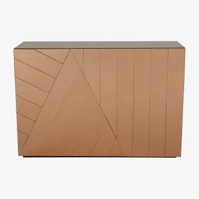 The Range Roza Tinted Mirror Console Table - Brown