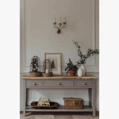 The Range Florence Large Console Table - Dove Grey