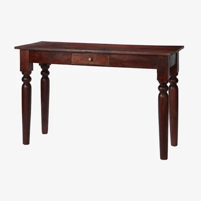 The Range Maharani Dark Wood Hall Console Table with Drawer - Dark Wood