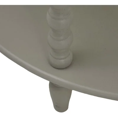 The Range Thuy Grey Half-Moon 3-Tier Wooden Console Table - Grey
