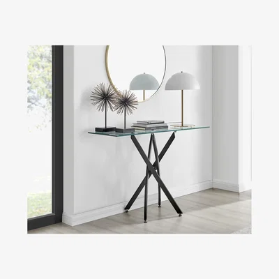 The Range Leonardo Black Leg Console Table - Black