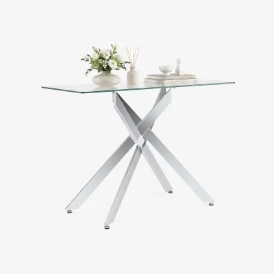 The Range Glass Console Table - Silver