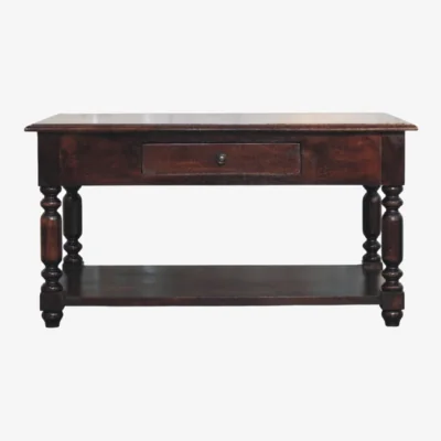 The Range Solid Wood Turned Legs Cherry Console Table - Cherry