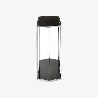 The Range Piermount Silver Frame Console Table - Black