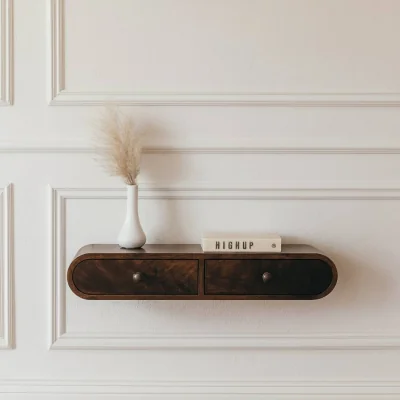 The Range Solid Wood Wall Mounted Console Table