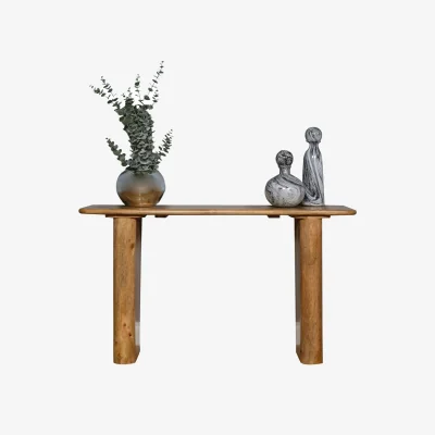The Range Solid Mango Wood Hall Console Table - Brown