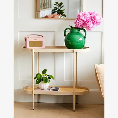 Rose & Grey Amelia Cream Rattan Console Table