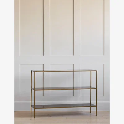 Rose & Grey Mahi Console Table - Antique Brass