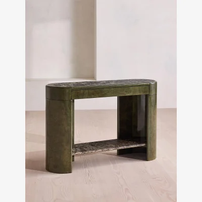Soho Home Siya Console, Dark Emperador Marble