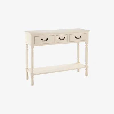 Teddy Beau Teddy's Collection Harold 3 Drawers White Finish Console Table