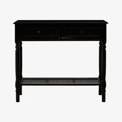 Teddy Beau Teddy's Collection Harold 2 Drawers Black Finish Console Table
