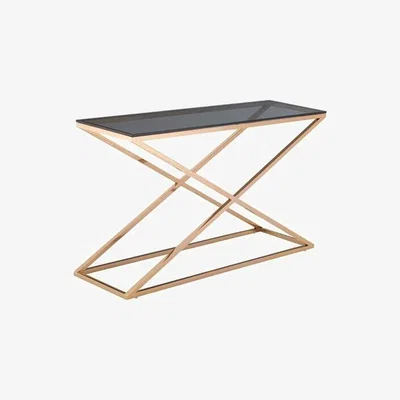 Teddy Beau Teddy's Collection Crossed Smoked Amber Console Table