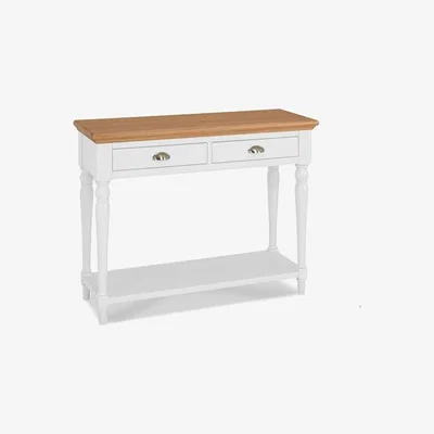 Teddy Beau Bentley Hampstead Turned Leg Two Tone Rectangular Console Table