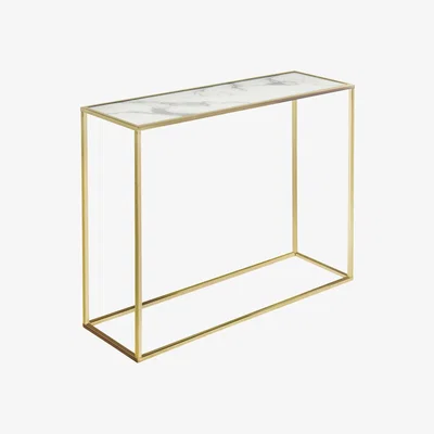 Teddy Beau Teddy's Collection Swan Console Table White and Gold