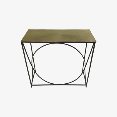 Teddy Beau Deco Home Value Ekanshi Black And Gold Console Table