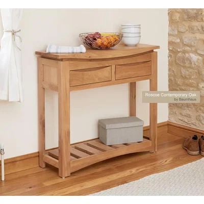 Teddy Beau Baumhaus (CRESHT) Roscoe Contemporary Oak Console Table