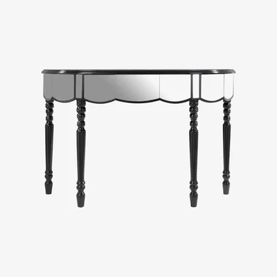 Teddy Beau Teddy's Collection Tyler Mirrored Black Console Table