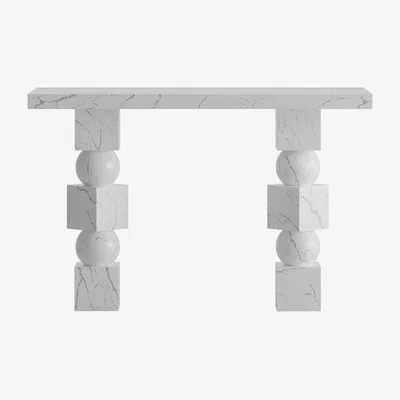 Tobias Oliver Marble Furniture | Stage Console Table | Italian Carrara