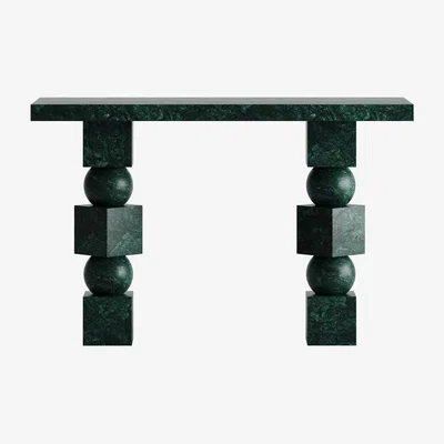 Tobias Oliver Marble Furniture | Stage Console Table | Forest Green