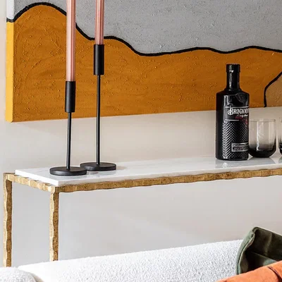 Tobias Oliver Porta Romana I Giacometti Slimline Console Large | Versailles Gold