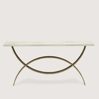 Tobias Oliver Porta Romana | Fishtail Console Table small | Silver