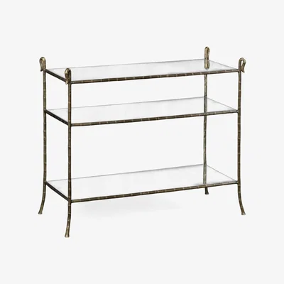 Tobias Oliver William Yeoward | Grotto Three Tier Console English Antique Brass