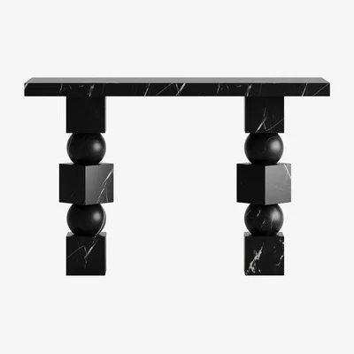 Tobias Oliver Marble Furniture | Stage Console Table | Italian Nero Marquina