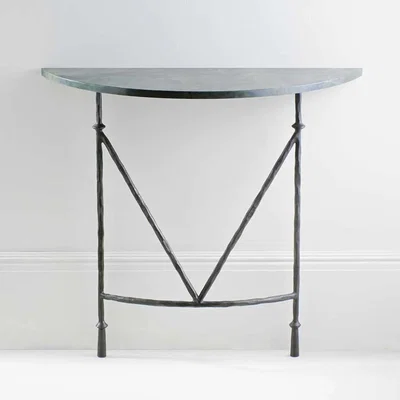 Tobias Oliver Porta Romana | Stanley Demi Lune Console | Bronzed