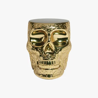 Amara Qeeboo - Mexico Skull Stool/Side Table - Gold