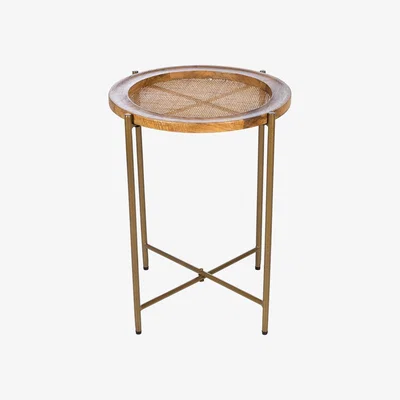 Amara Retreat - Cane Woven Top Side Table